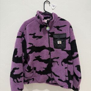 Vans x Ireneisgood Womens S Small Sherpa Jacket Purple & Black Full Zip
